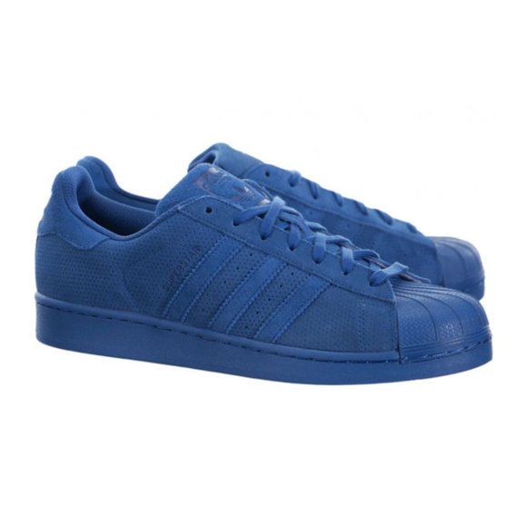 SOLD - adidas Men's Originals Superstar Blue Suedes - Picture 1 of 5